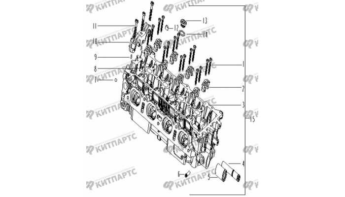 Компоненты головки блока цилиндров Geely